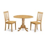 3 Pc Dining Room Set - Kitchen Dinette Table And 2 Dining Chairs