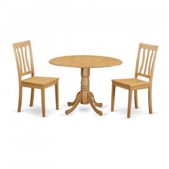 3 Pc Dining Room Set - Kitchen Dinette Table And 2 Dining Chairs