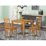 3 Pc Small Kitchen Table, Chairs Set -Square Kitchen Table, 2 Dining Chairs