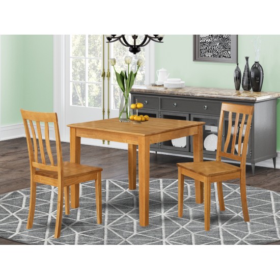 3 Pc Small Kitchen Table, Chairs Set -Square Kitchen Table, 2 Dining Chairs