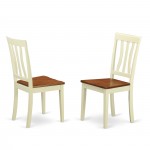 Dining Set - 3 Pcs With 2 Wood Chairs In Buttermilk