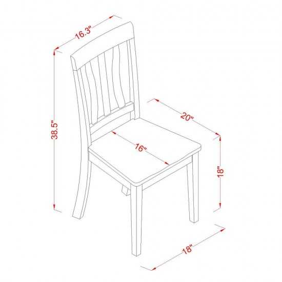 Dining Set - 3 Pcs With 2 Wood Chairs In Buttermilk