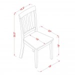 Kitchen Set 3 Pc- 2 Chairs, An Elegant Wood Table, Cherry Finish Chair Seat, Top, Buttermilk Finish Frame.