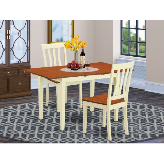 3 Pc Dinette Set For 2-Dining Table And 2 Dining Chairs