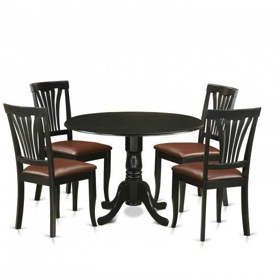 5 Pc Table Set - Dinette Table And 4 Dinette Chairs