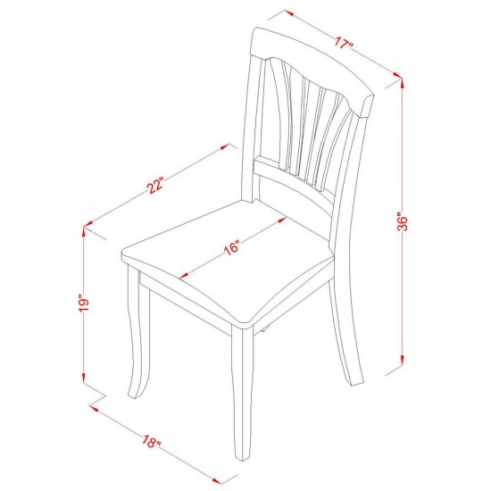 5 Pc Table Set - Dinette Table And 4 Dinette Chairs