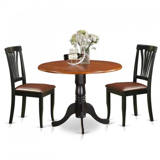 Dlav3-Bch-Lc 3 Pc Kitchen Table Set-Dining Table And 2 Kitchen Chairs