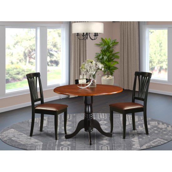 Dlav3-Bch-Lc 3 Pc Kitchen Table Set-Dining Table And 2 Kitchen Chairs