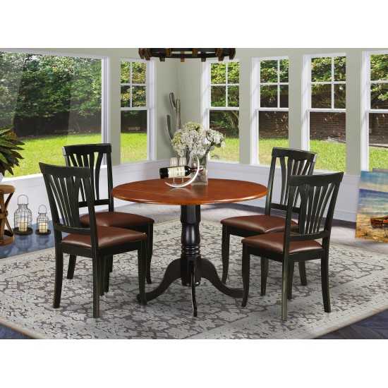 5 Pc Kitchen Table Set-Dining Table And 4 Kitchen Chairs