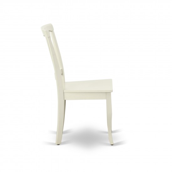 Oxav3-Lwh-W 3Pc Square 36 Inch Table And 2 Vertical Slatted Chairs