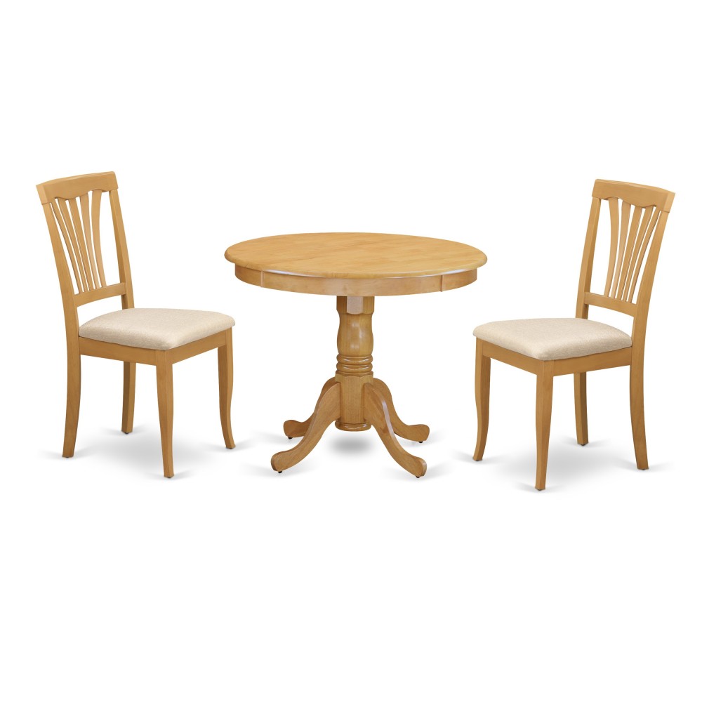 3 Pc Dining Room Set - Kitchen Dinette Table And 2 Kitchen Dining Chairs