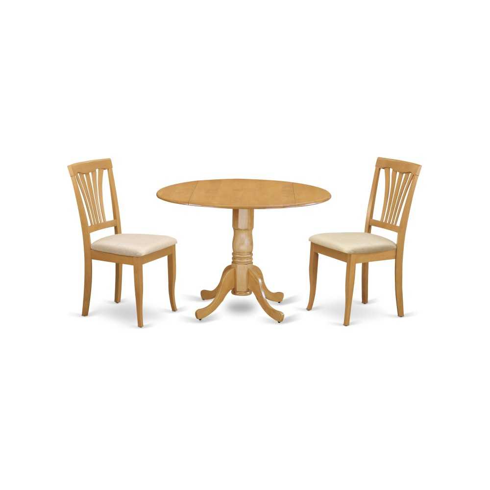 3 Pc Small Kitchen Table, Chairs Set-Small Kitchen Table Plus 2 Dinette Chairs