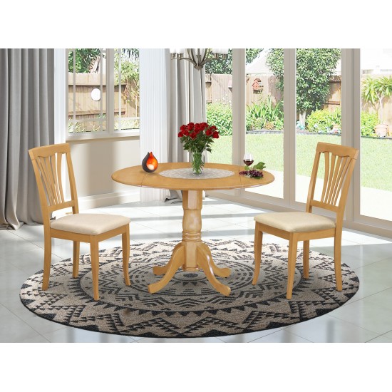 3 Pc Small Kitchen Table, Chairs Set-Small Kitchen Table Plus 2 Dinette Chairs