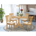 5 Pc Kitchen Nook Dining Set-Round Kitchen Table And 4 Kitchen Chairs