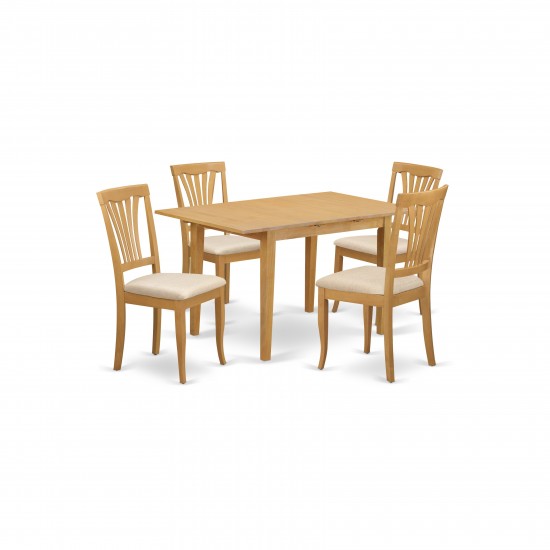 5 Pc Dinette Set - Kitchen Dinette Table And 4 Kitchen Chairs