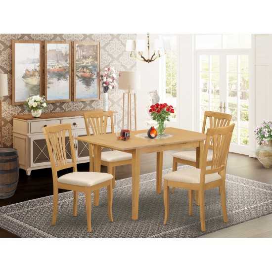 5 Pc Dinette Set - Kitchen Dinette Table And 4 Kitchen Chairs