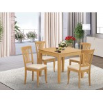 Oxav5-Oak-C 5 Pc Kitchen Table Set - Kitchen Dinette Table And 4 Dining Chairs