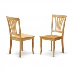 Dining Set 5 Pc- 4 Dining Chairs, Table, Oak Hardwood Chair Seat, Oak Finish Hardwood Structure.