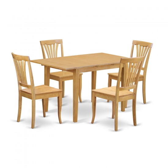 5 Pctable And Chair Set - Dining Table For Small Spaces And 4 Dining Chairs