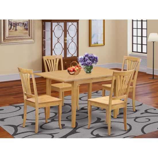 5 Pctable And Chair Set - Dining Table For Small Spaces And 4 Dining Chairs