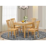 5 Pc Small Kitchen Table, Chairs Set -Square Dinette Table, 4 Kitchen Chairs