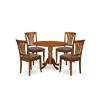 5 Pc Small Kitchen Table Set-Round Table And 4 Kitchen Dining Chairs