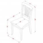 7 Pc Dinette Set For Small Spaces - Table With Leaf And 6 Dining Chairs