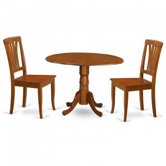 3 Pc Small Kitchen Table And Chairs Set-Kitchen Dining Nook And 2 Dining Chairs