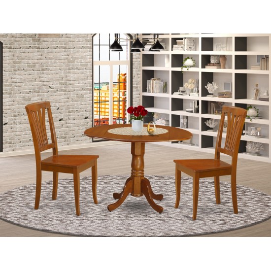 3 Pc Small Kitchen Table And Chairs Set-Kitchen Dining Nook And 2 Dining Chairs