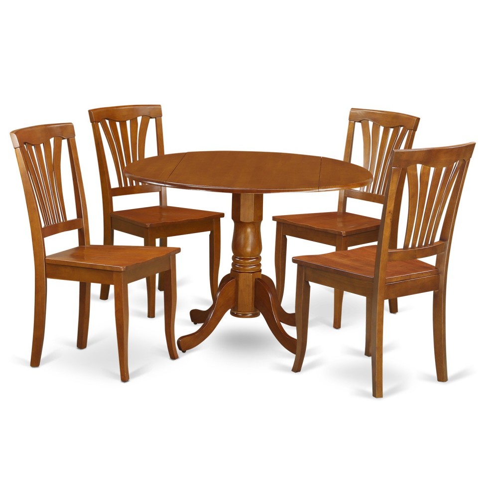 5 Pc Kitchen Nook Dining Set-Breakfast Nook Table And 4 Dining Chairs