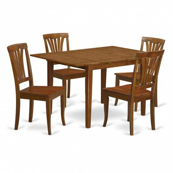 5 Pc Small Kitchen Table Set-Small Kitchen Table And 4 Kitchen Chairs