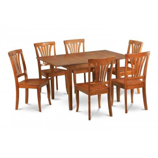 7 Pc Kitchen Nook Dining Set-Small Dining Tables And 6 Kitchen Chairs