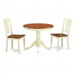 3 Pc Small Kitchen Table And Chairs Set-Small Table Plus 2 Dining Chairs