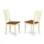 5 Pc Set, Round Dinette Table, 4 Leather Kitchen Chairs In Buttermilk, Cherry .