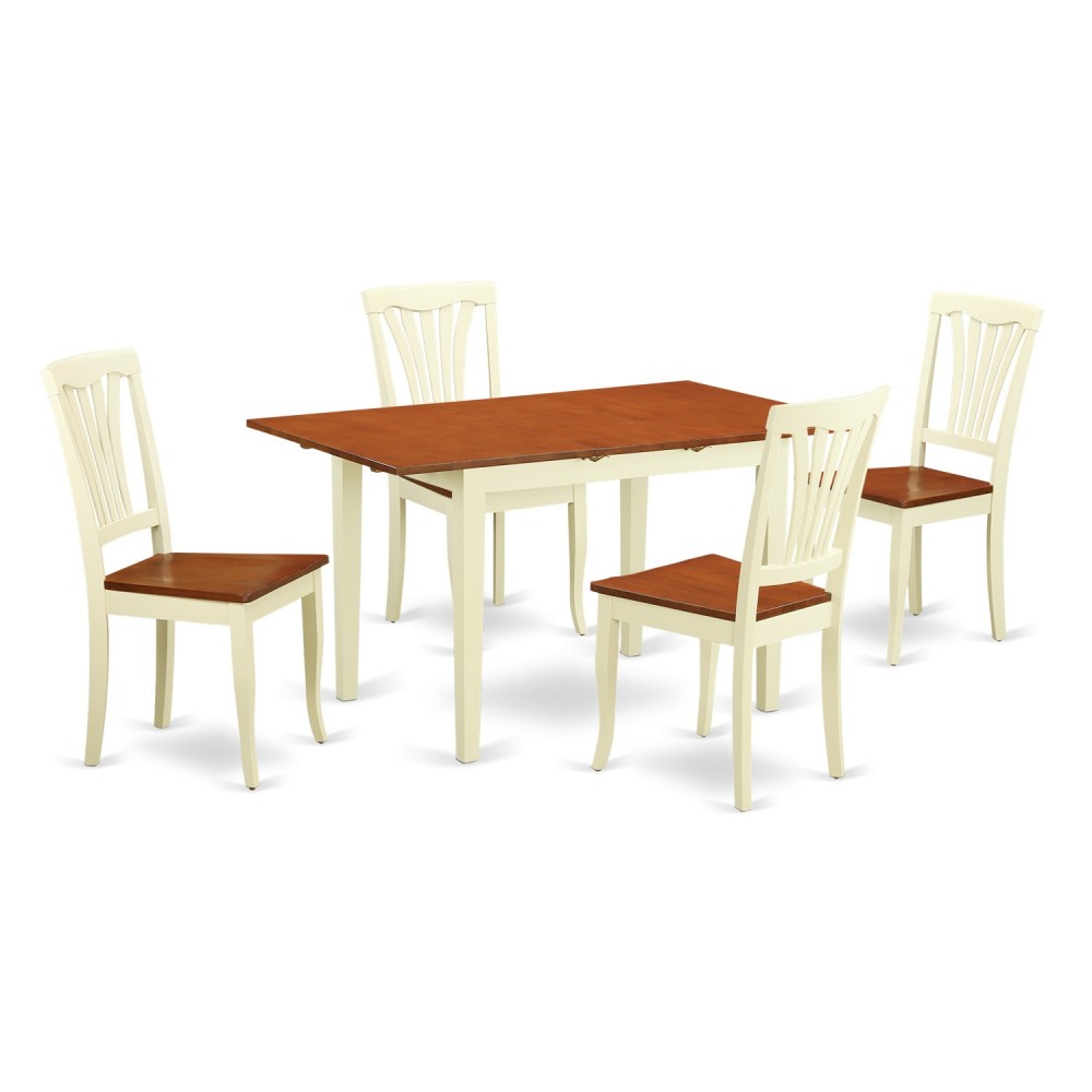 5 Pc Dinette Set For 4-Kitchen Table And 4 Dining Chairs