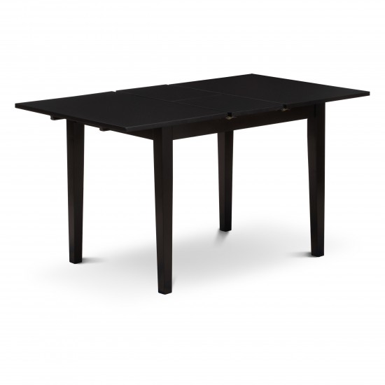 3-Pc Kitchen Set, 2 Parson Chairs, Gray Upholstered Seat, Dining Table, Black
