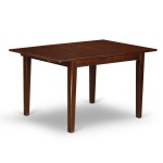 3Pc Rectangle 42/53.5" Dinette Table, 12 In Butterfly Leaf, Pair Of Parson Chair, Mahogany Leg, Pu Leather Color Firebrick Re