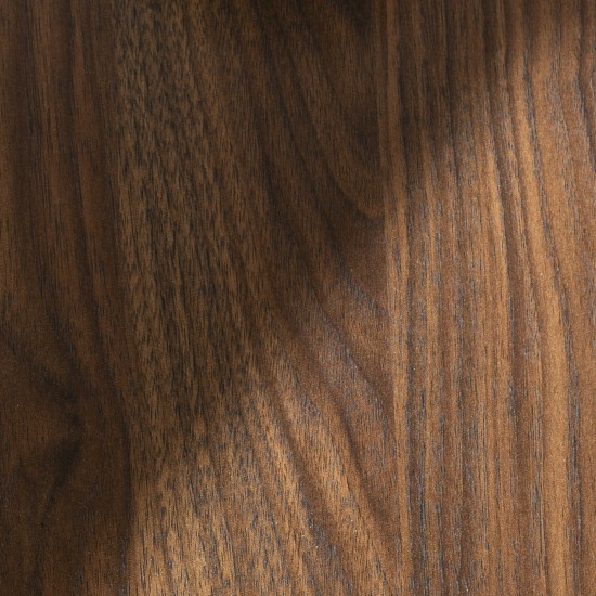 Alissa 16" Glam Round Side Table - Dark Walnut/Gold