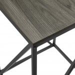 16" Modern Geometric Square Side Table - Slate Grey