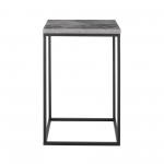 Lowell Modern Square Side Table - Faux Dark Concrete