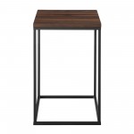 Lowell Modern Square Side Table - Dark Walnut