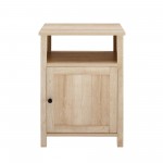 18" Grooved Door Farmhouse Nightstand - White Oak