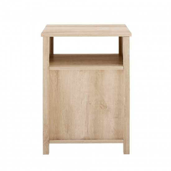 18" Grooved Door Farmhouse Nightstand - White Oak