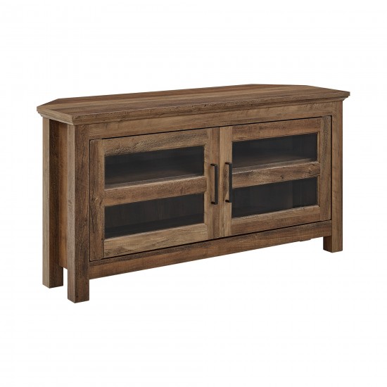 18" Slat-Door Modern Industrial Nightstand - English Oak