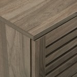 18" Slat-Door Modern Industrial Nightstand - English Oak