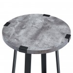 Faux Wrap Leg Modern Side Table - Faux Dark Concrete