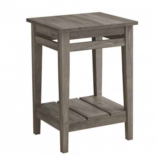 Parker 18" Farmhouse Trim Side Table - Grey Wash