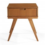 Mateo 1 Drawer Modern Side Table - Caramel