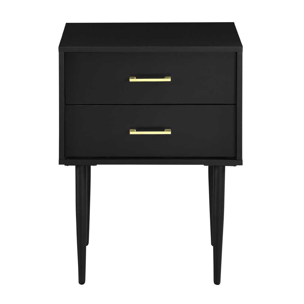 Olivia Modern Nightstand - Black