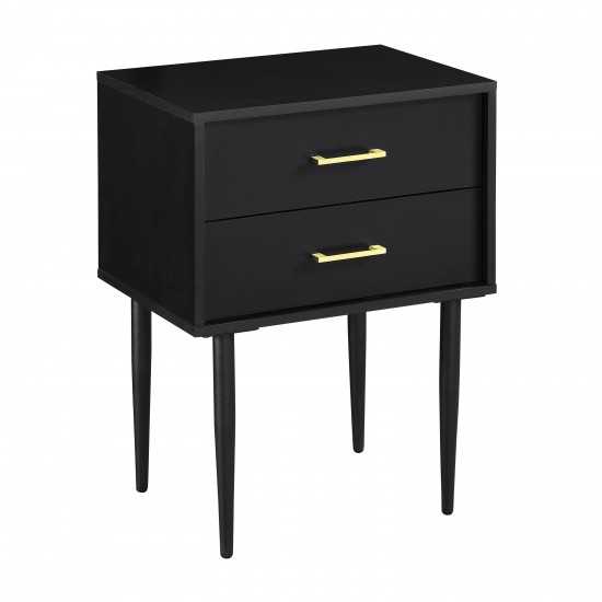 Olivia Modern Nightstand - Black